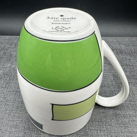 Lenox Kate Spade Block Party Coffee Mug Porcelain 14 Oz Discontinued Rare EUC - Picture 8 of 11